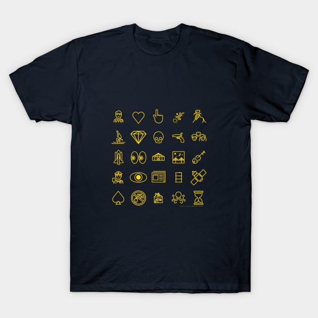 Spy movie golden emojis T-Shirt by Spy Style